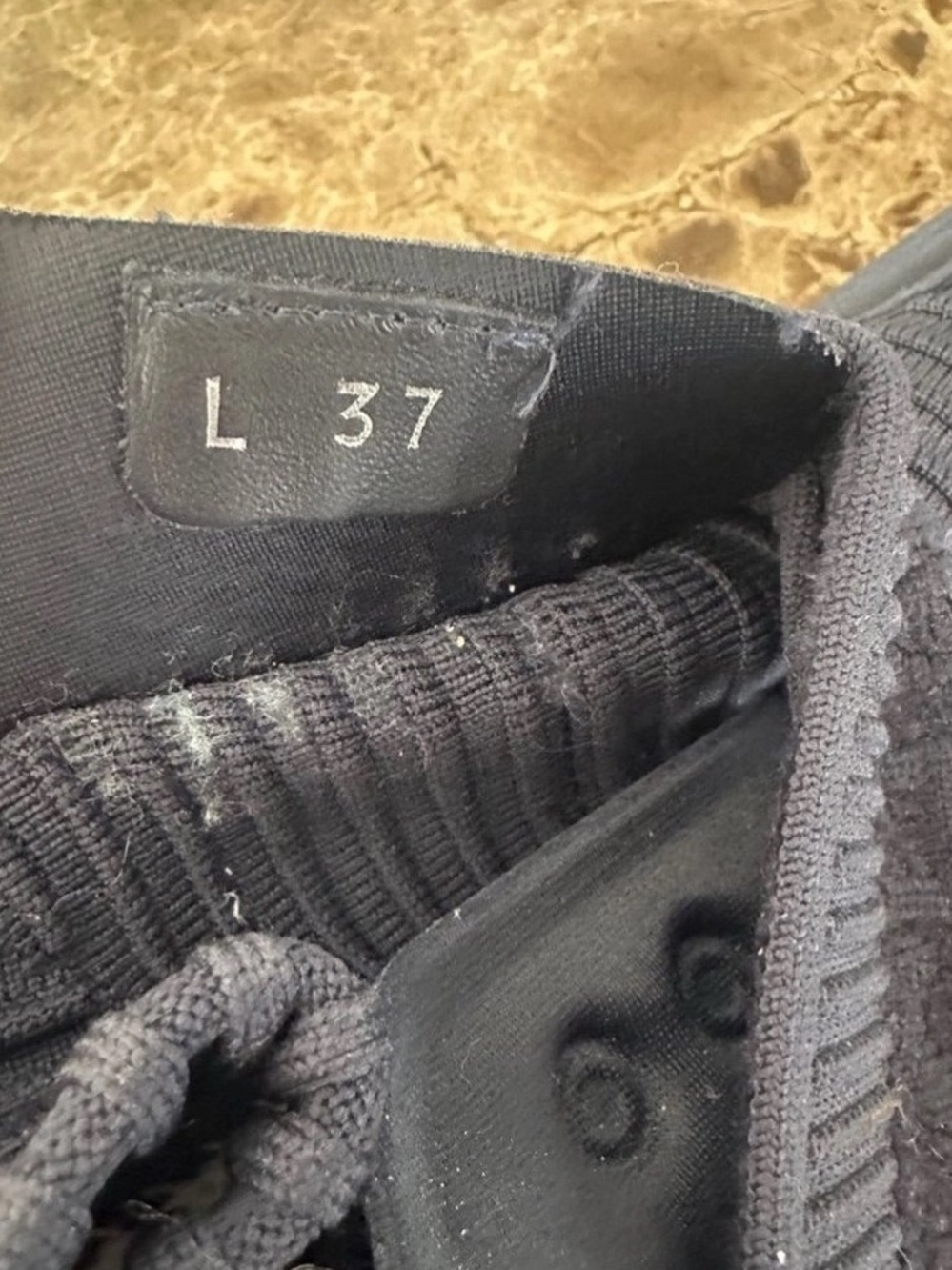 CHANEL Dark Blue Knit High-Top Sneakers - Picture 3 of 10